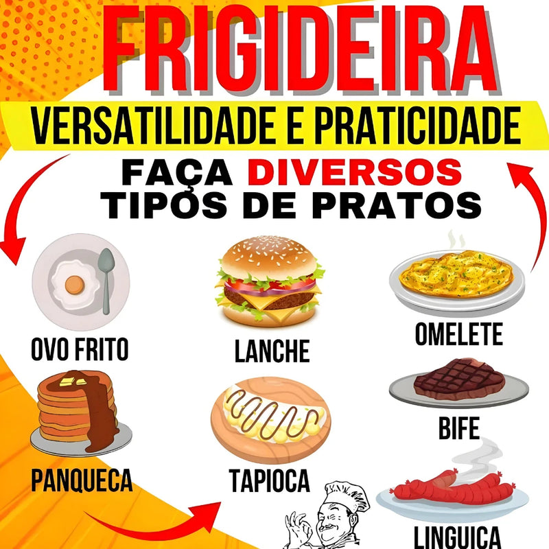 Frigideira Antiaderente Com 3 Divisórias (Multiuso)